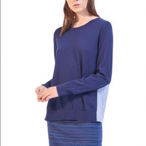 Sandro cashmere and silk blend split back sweater